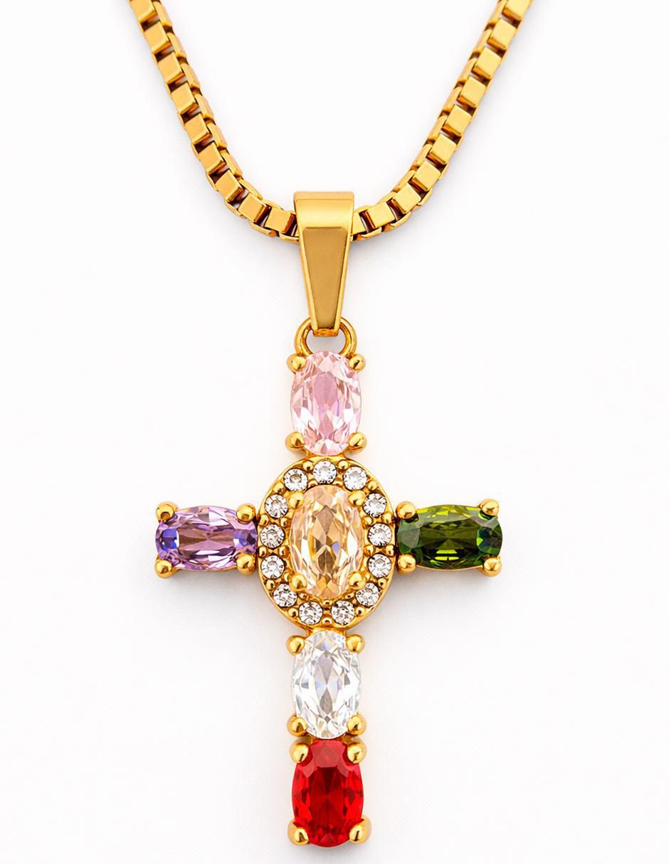 Collar con dije de cruz