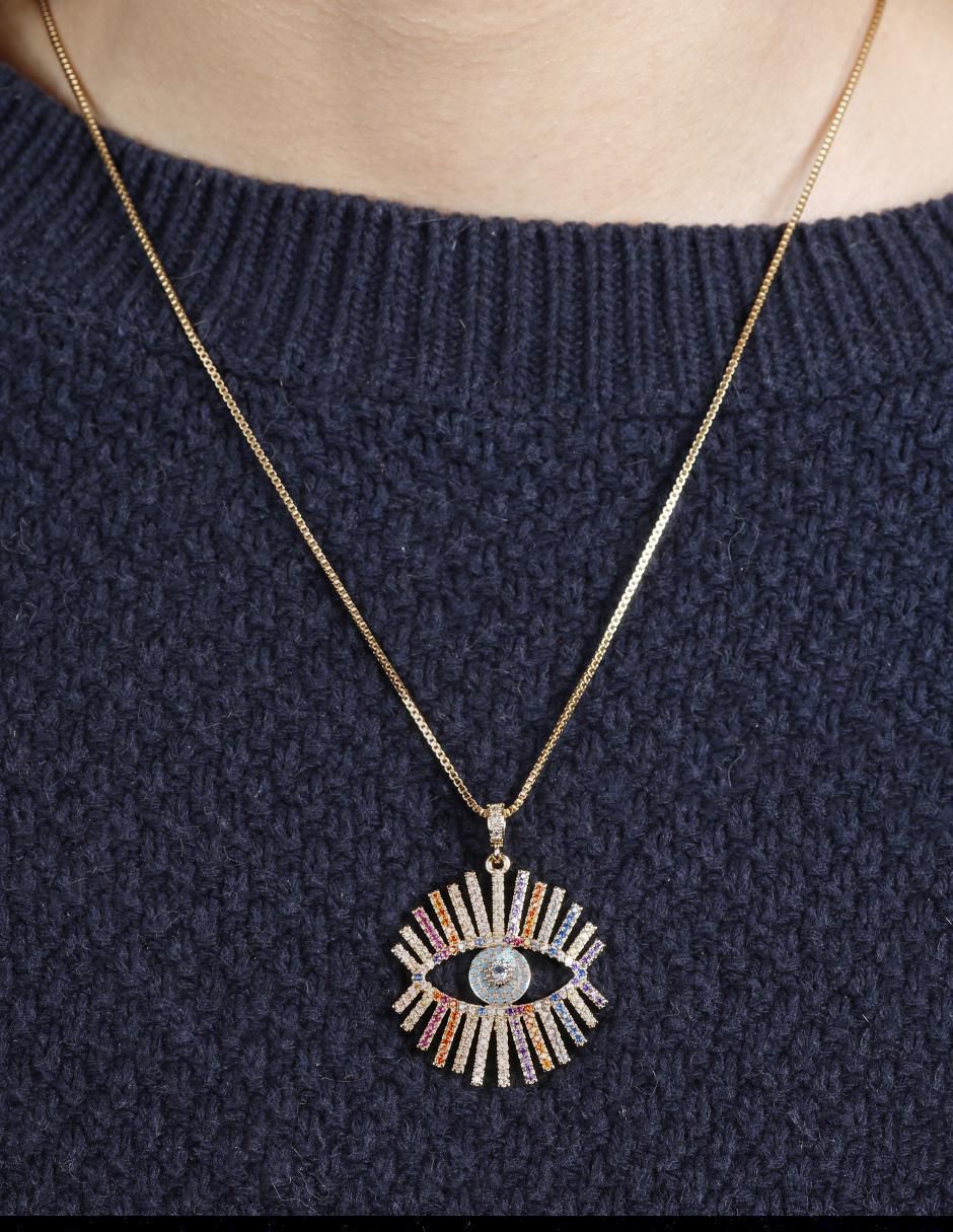Collar con dije de ojo Vigía Gold 18 K 4
