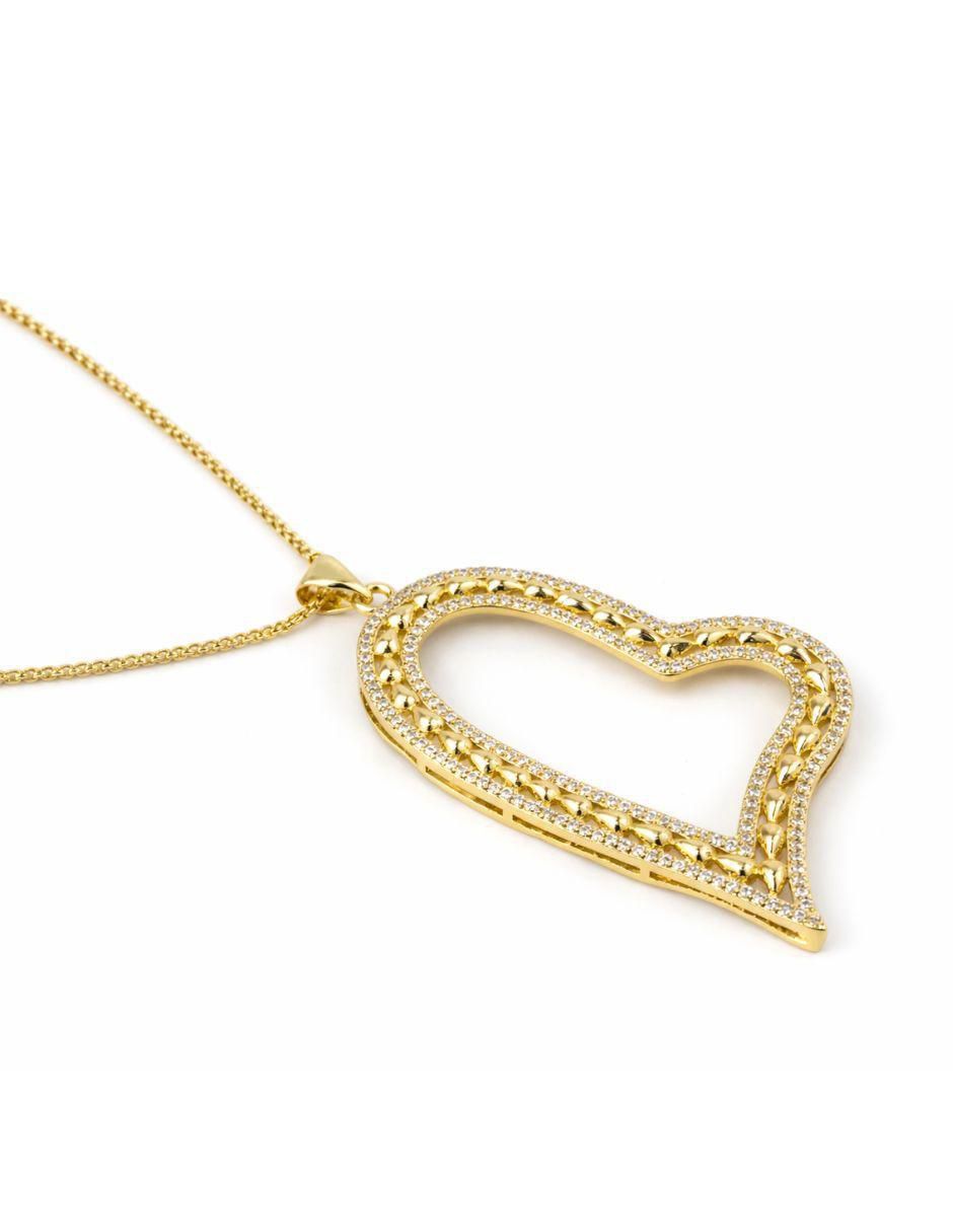 Collar con dije de corazón Eteria 18 K 2