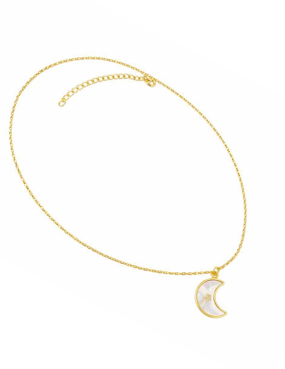 Collar con dije de Luna Selene 18 K 3