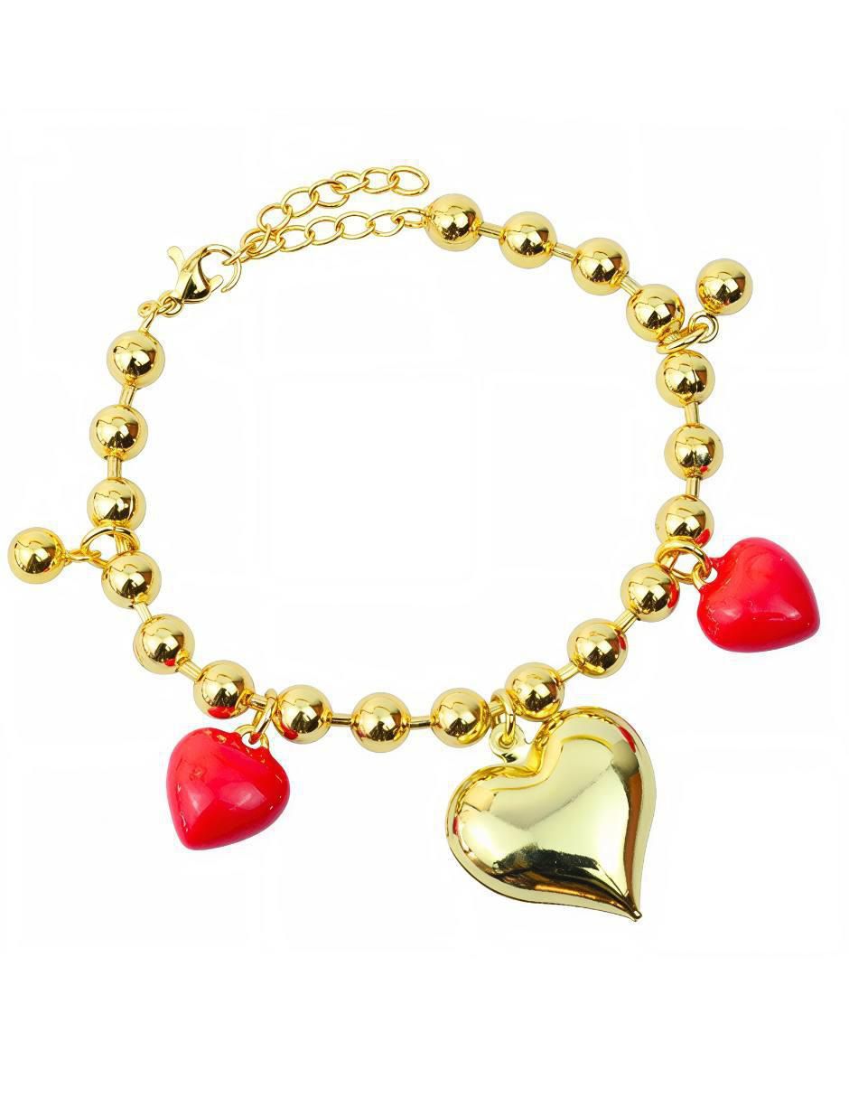Pulsera 18 K Encanto acabado baño de oro
