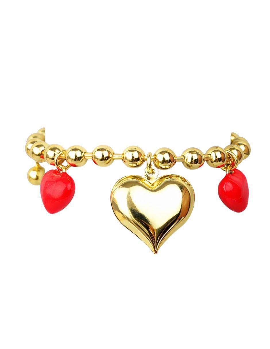 Pulsera 18 K Encanto acabado baño de oro 7