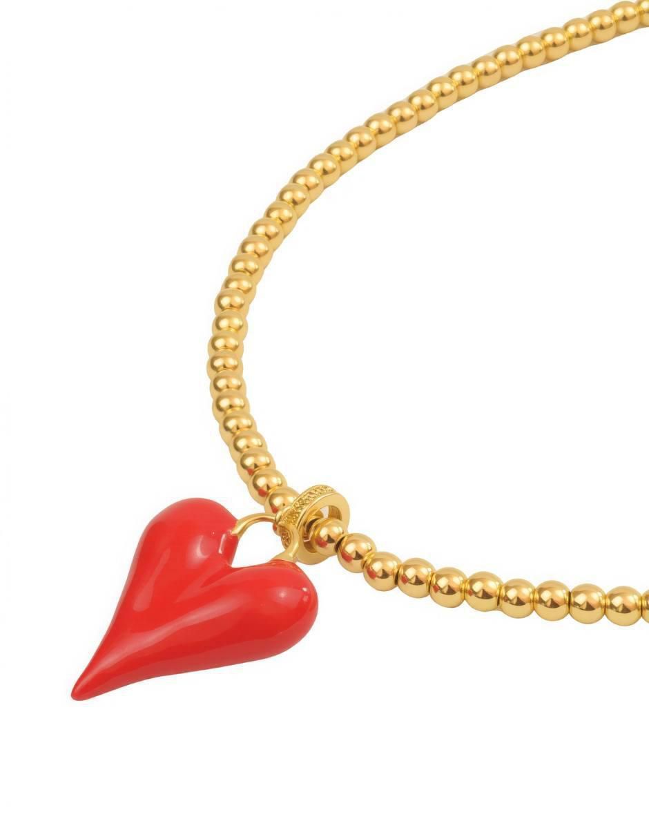 Collar con dije de corazón Pasión 18 K 2