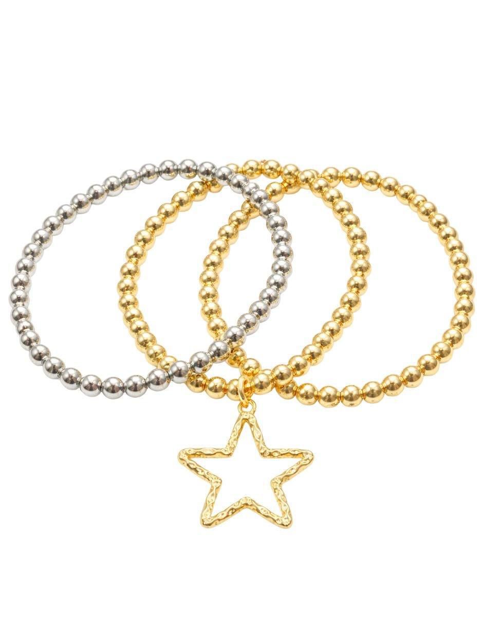 Pulsera 18 K Estelar acabado baño de oro