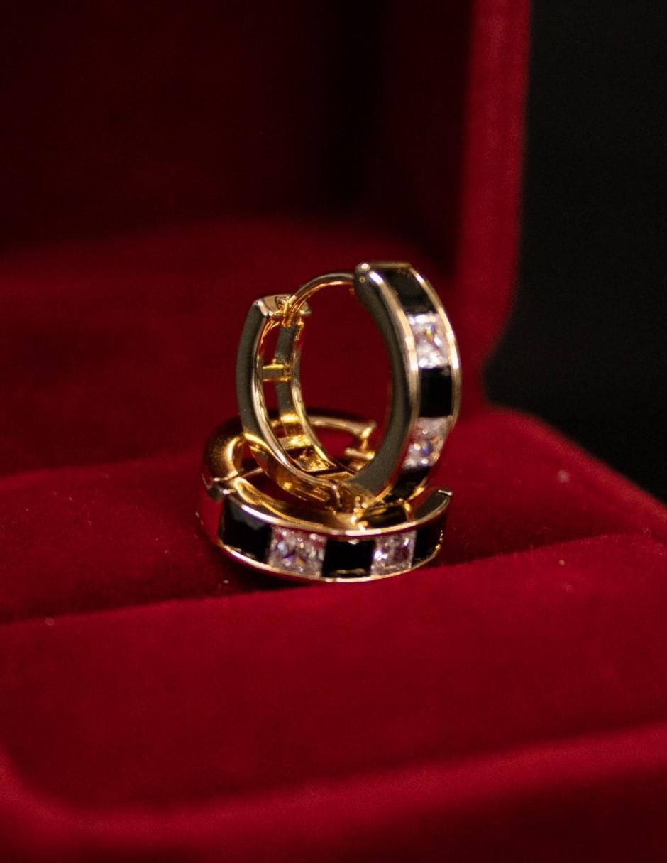 Huggies "de (si aplica)" irregular no aplica cm-top joyería elegante para mujer "de" oro laminado 14 k "con acabado" chapa de oro zirconia cúbica