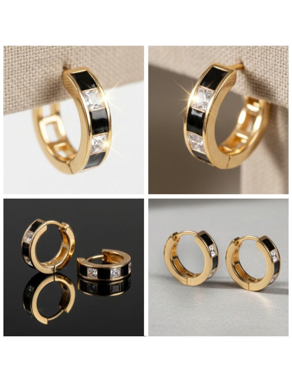 Huggies "de (si aplica)" irregular no aplica cm-top joyería elegante para mujer "de" oro laminado 14 k "con acabado" chapa de oro zirconia cúbica