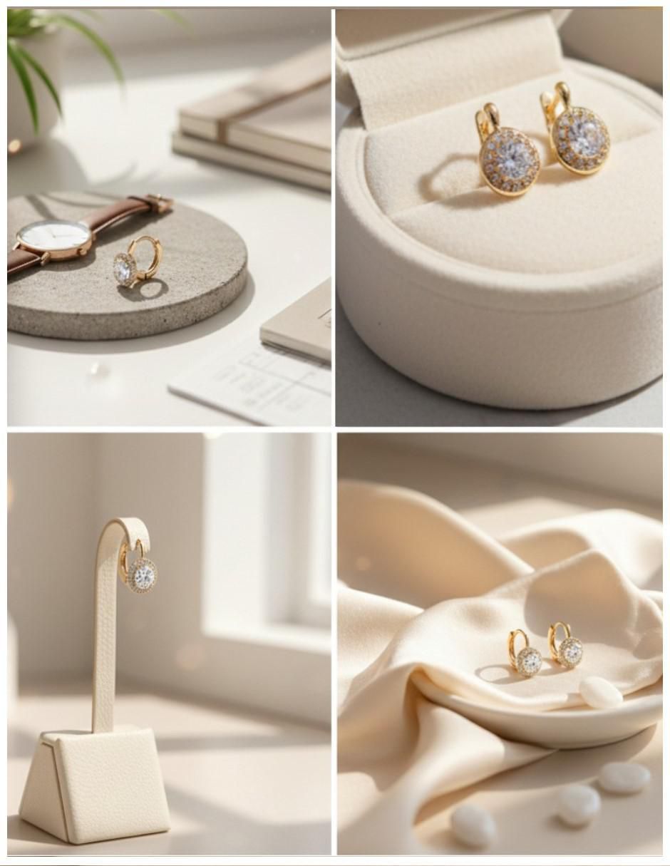 Huggies de oro laminado 14 k con acabado chapa de oro zirconia cúbica 5